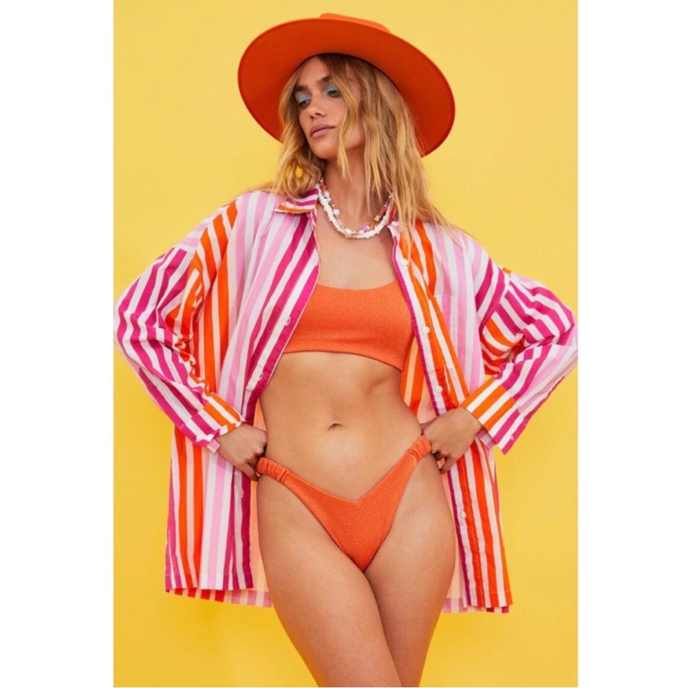 NWOT Beach Riot Alexa Top in Sunset Stripes Size S/M